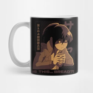 Attack on Titan Sasha Eating Bread Art Mug